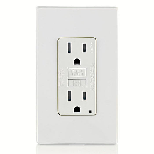 Leviton GFTR2-W, White GFCI Outlet, 20 Amp