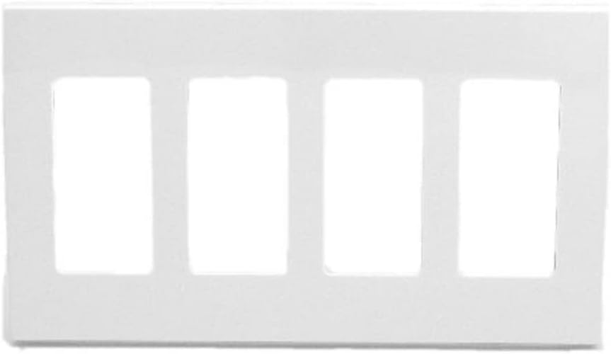 Leviton 80312-SW, 4-Gang Decora Plus Wallplate