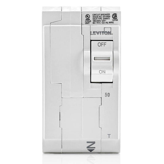 Leviton, LB250-T, 50 Amp Double-Pole Plug-On Circuit Breaker