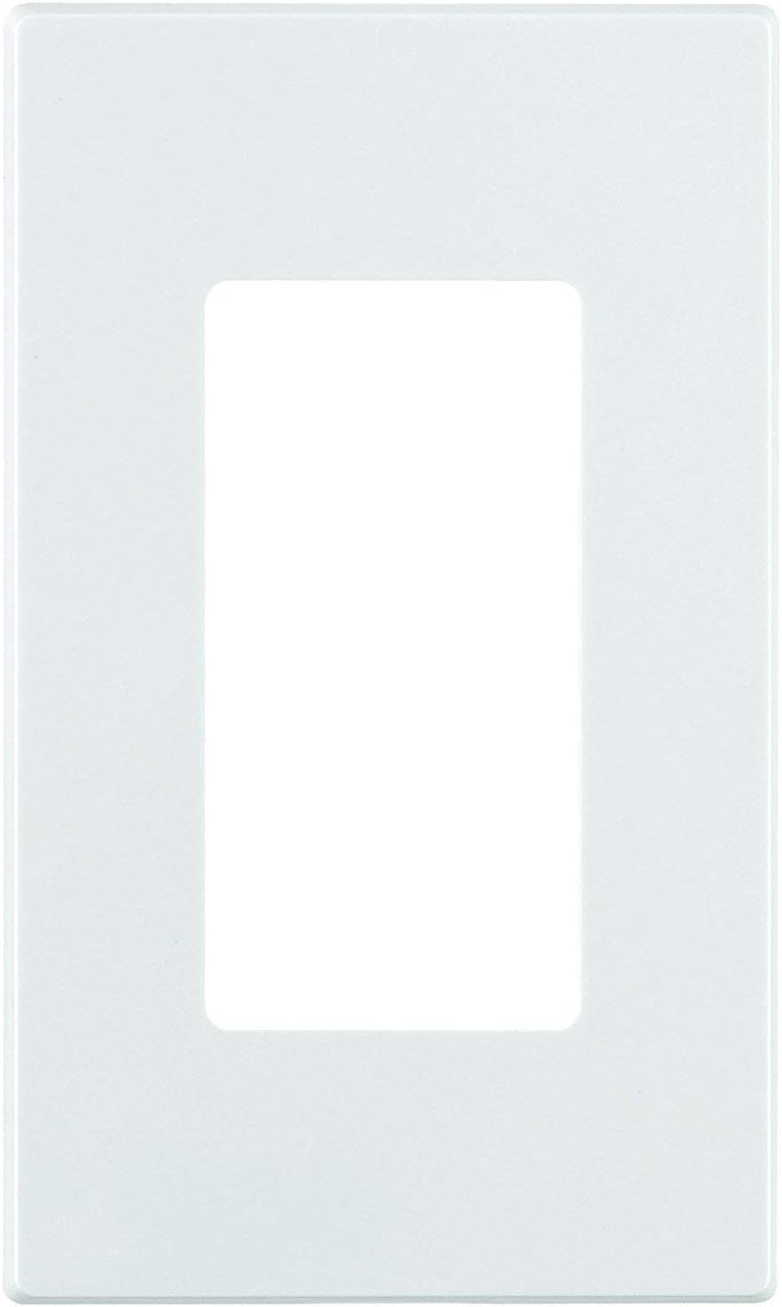Leviton 80301-SW, 1-Wallplate Screwless Snap-On Mount, White (100 Pack)