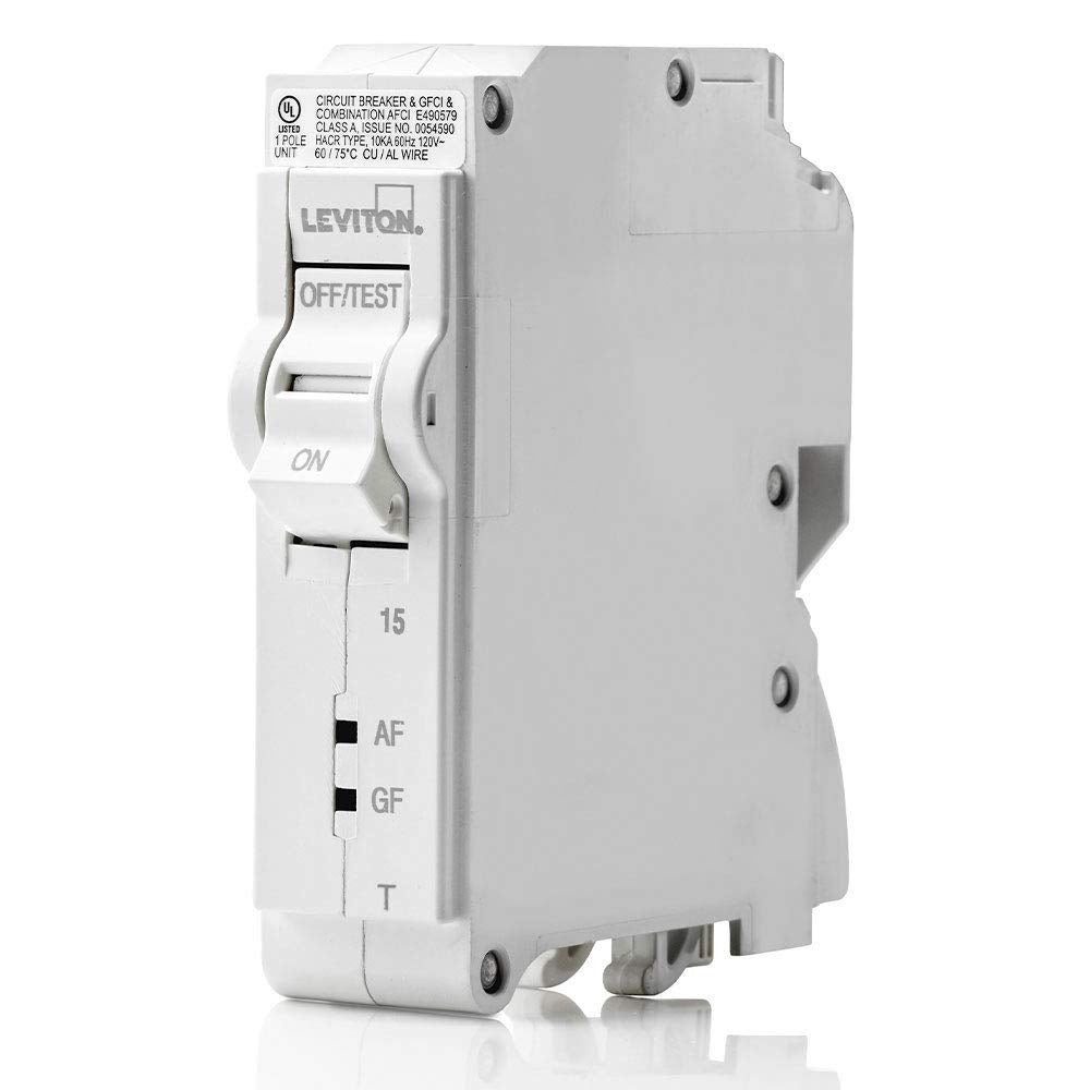 Leviton, LB115-DFT, 15A Single-Pole Plug-On AFCI/GFCI