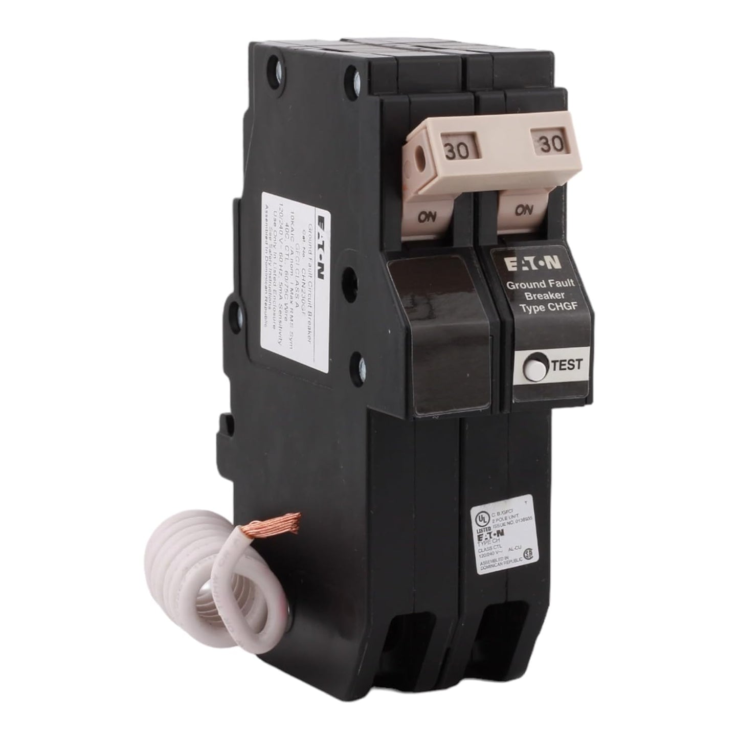 Eaton CH CHFN230GF 30A Double-Pole GFCI Circuit Breaker