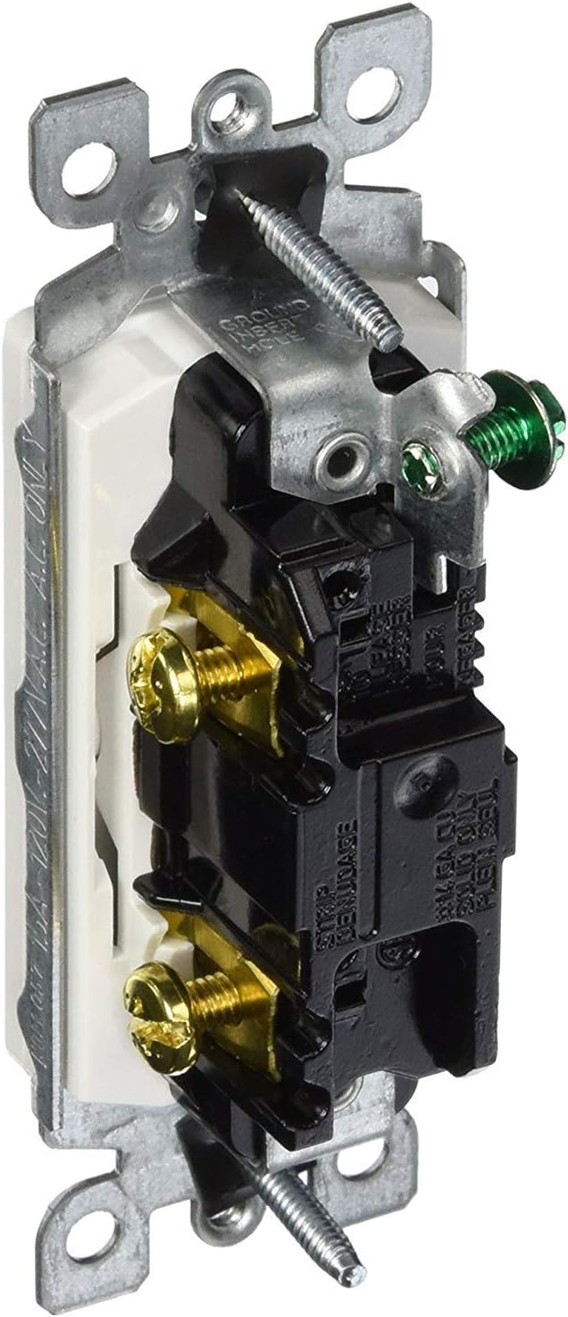 Leviton 5601-2WM, 15Amp 120/277V, Single Pole AC Quiet Switch