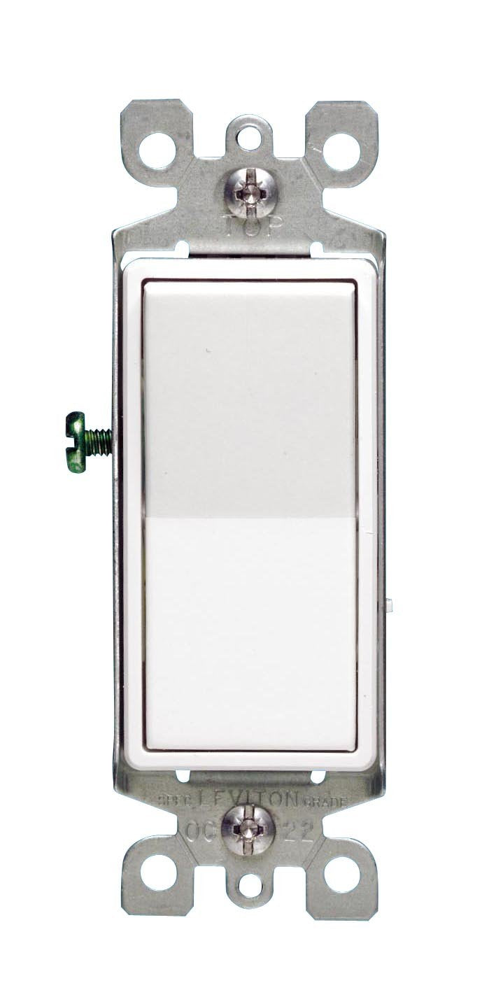 Leviton 5603-2WM, 15 Amp, 120/277V Decora Rocker 3-Way Switch, (5-Pack)