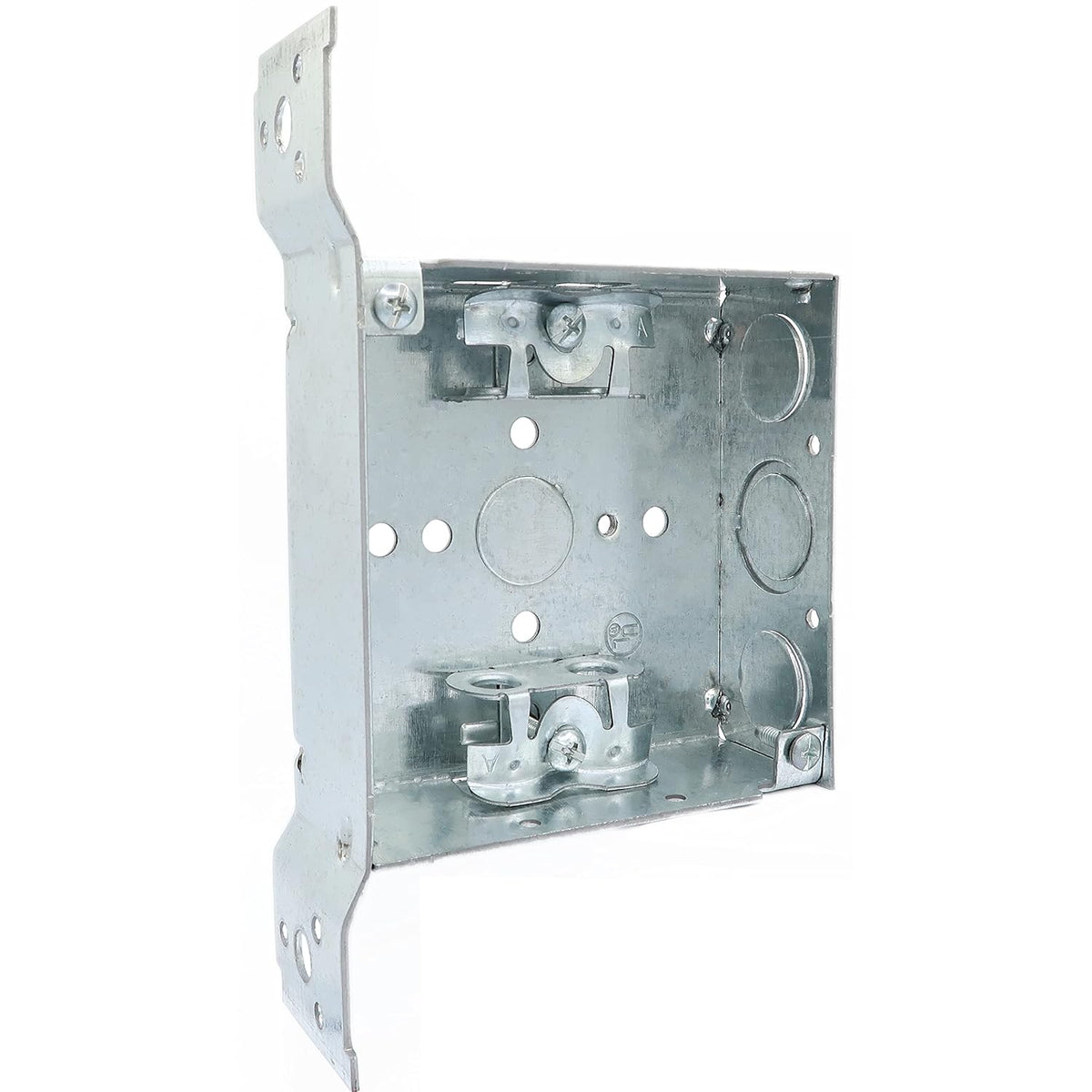 4-Inch Square Metal Box with Side Mounting Bracket