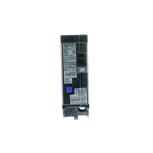 Siemens QP QA120AFCN 20 Amp Single-Pole 120V AFCI Plug-On Neutral Circuit Breaker