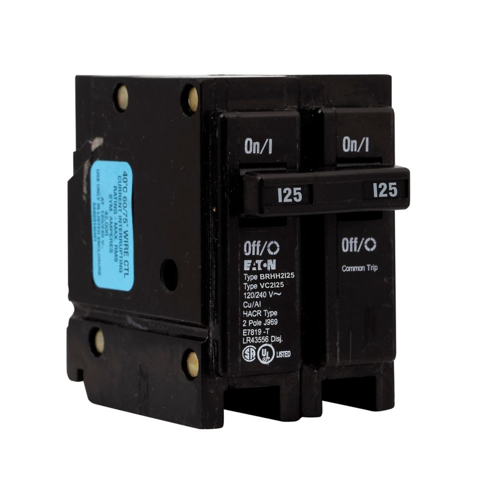 Eaton BR BRHH2125 125A Double-Pole 120/240V Circuit Breaker