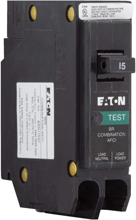Eaton BR BRN115AF 15A Single-Pole 120V AFCI Circuit Breaker