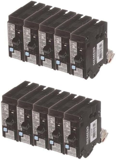 Siemens QP Q120DF 20A Single-Pole 120V Dual-Function AFCI/GFCI Circuit Breaker (10 Pack)