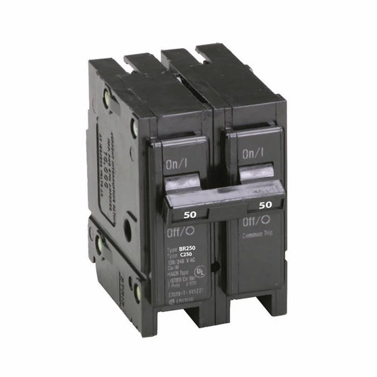 Eaton BR BR250 50 Amp Double-Pole 120/240V Circuit Breaker