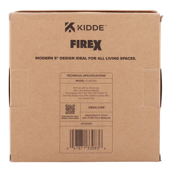 Kidde CUACFEX 120V Hardwired Smoke and Carbon Monoxide Alarm with AA Battery Backup