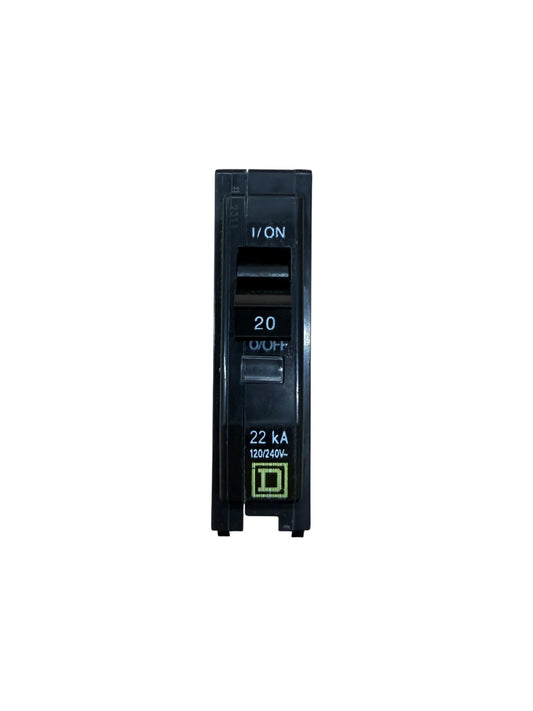 Square D QOB QOB120 20 Amp Single-Pole 120V Bolt-On Circuit Breaker