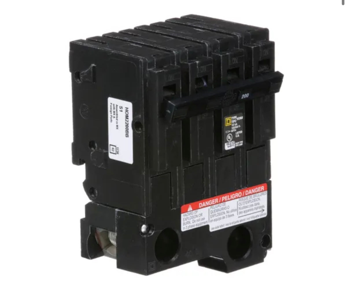 Square D Homeline HOM2200BB 200A Double-Pole 120/240V Circuit Breaker