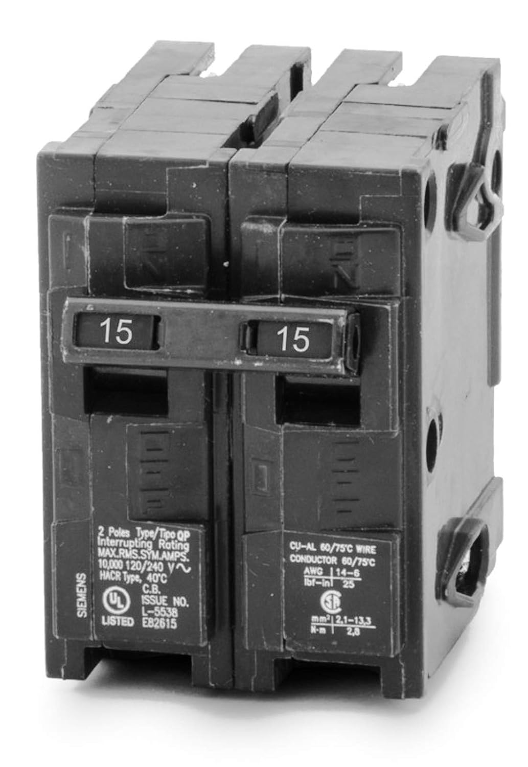 Siemens QP Q215 15A Double-Pole 120/240V Circuit Breaker