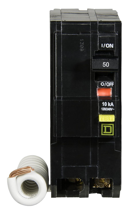 Square D QO QO250GFI 50A Double-Pole 120/240V GFCI Circuit Breaker