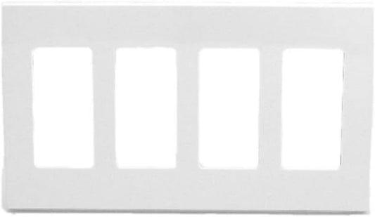 Leviton 80312-SW, 4-Gang Decora Plus Wallplate
