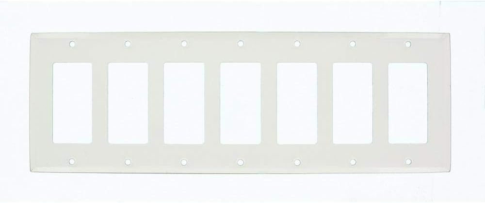 Leviton, 80407-W, 7-Gang Decora/GFCI Device Wallplate
