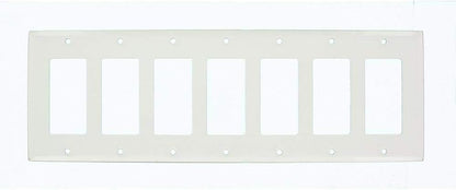 Leviton, 80407-W, 7-Gang Decora/GFCI Device Wallplate