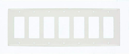 Leviton, 80407-W, 7-Gang Decora/GFCI Device Wallplate