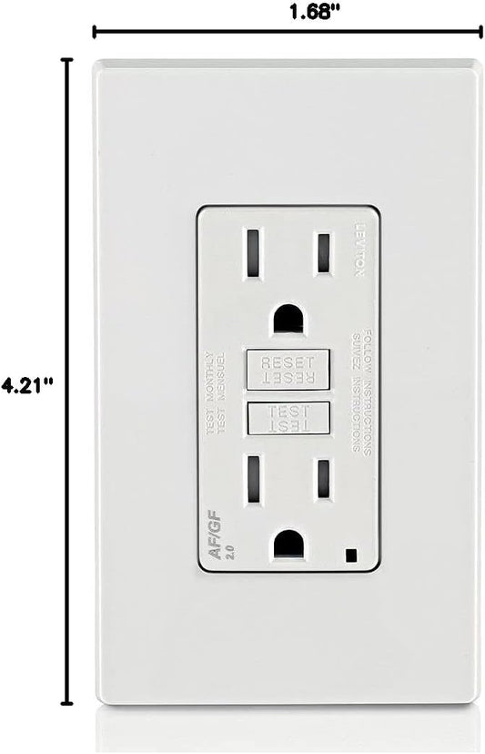 Leviton AGTR1-W Dual-Function AFCI/GFCI 15 Amp