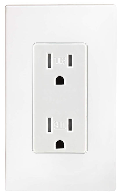 Leviton T5325-WMP, 15 Amp Decora Electrical Wall Outlet, (10 Pack)