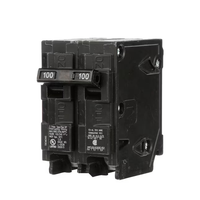 Siemens QP Q2100 100A Double-Pole 120/240V Circuit Breaker