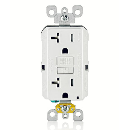 Leviton GFTR2-W, White GFCI Outlet, 20 Amp