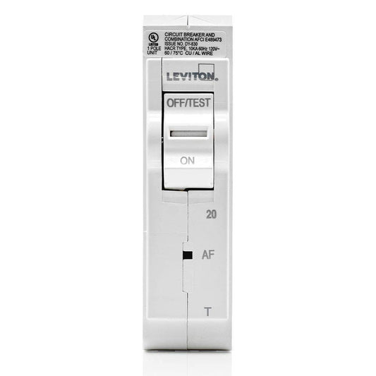 Leviton LB120-AFT 20 Amp 1-Pole Plug-On AFCI Circuit Breaker