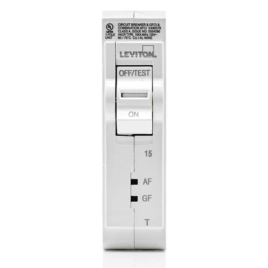 Leviton, LB115-DFT, 15A Single-Pole Plug-On AFCI/GFCI