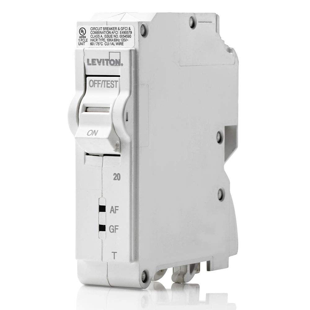 Leviton LB120-DFT 20A 1-Pole Plug-On AFCI/GFCI Circuit Breaker