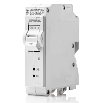 Leviton LB120-DFT 20A 1-Pole Plug-On AFCI/GFCI Circuit Breaker