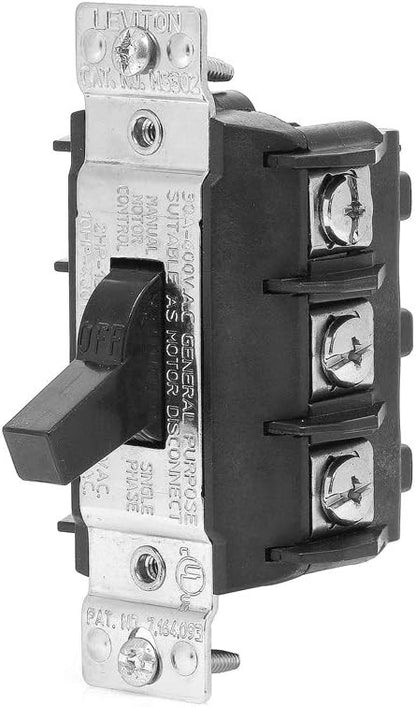 Leviton, MS303-DS, 30 Amp 600 Volt, Three-Pole