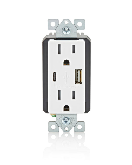 Leviton, T5638-W, 18W, Tamper-Resistant Outlet