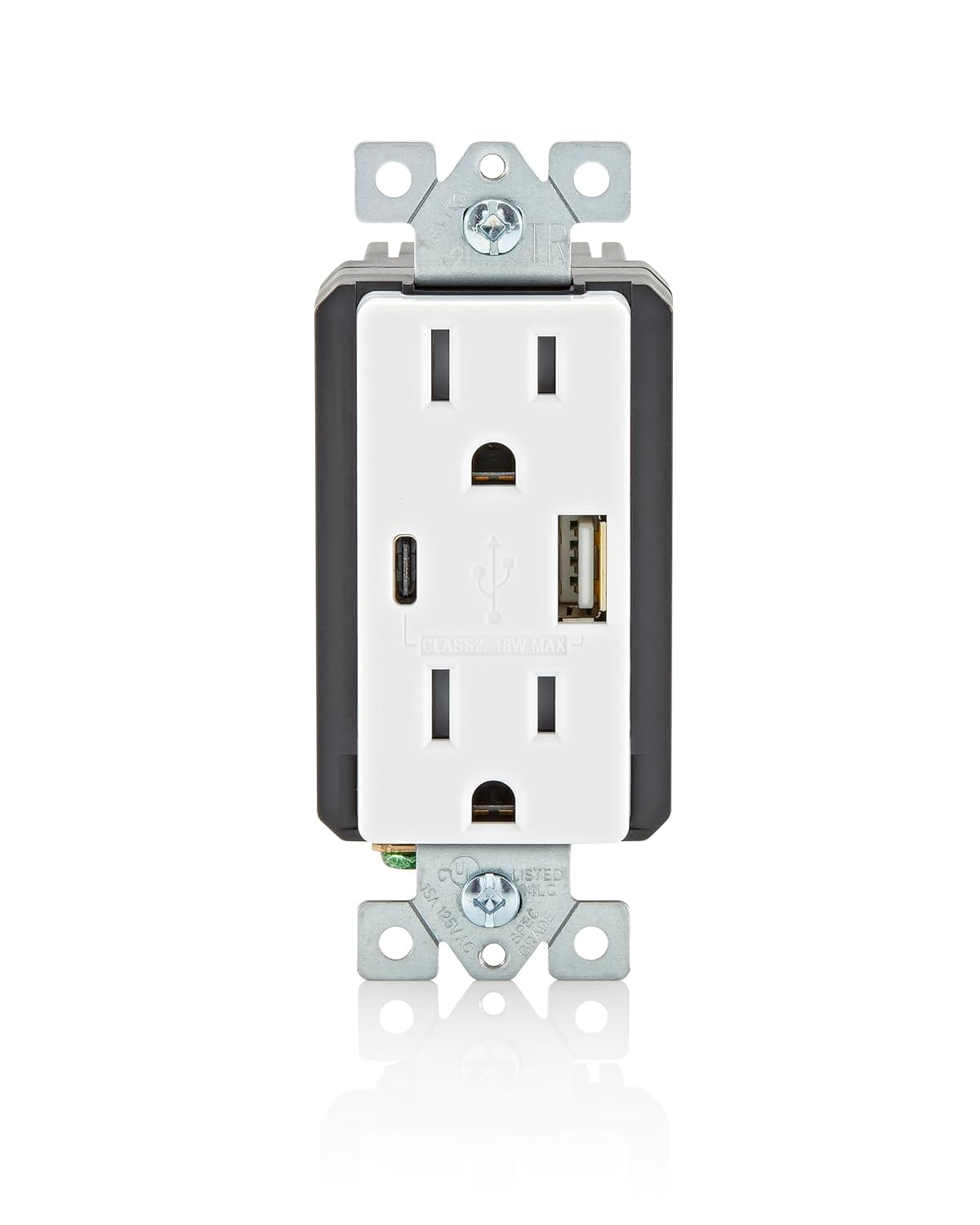 Leviton, T5638-W, 18W, 15A Tamper-Resistant Outlet, White (10 Pack)
