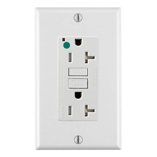 Leviton, GFTR2-HGW, 20A-125V GFCI Receptacle, 20-Amp