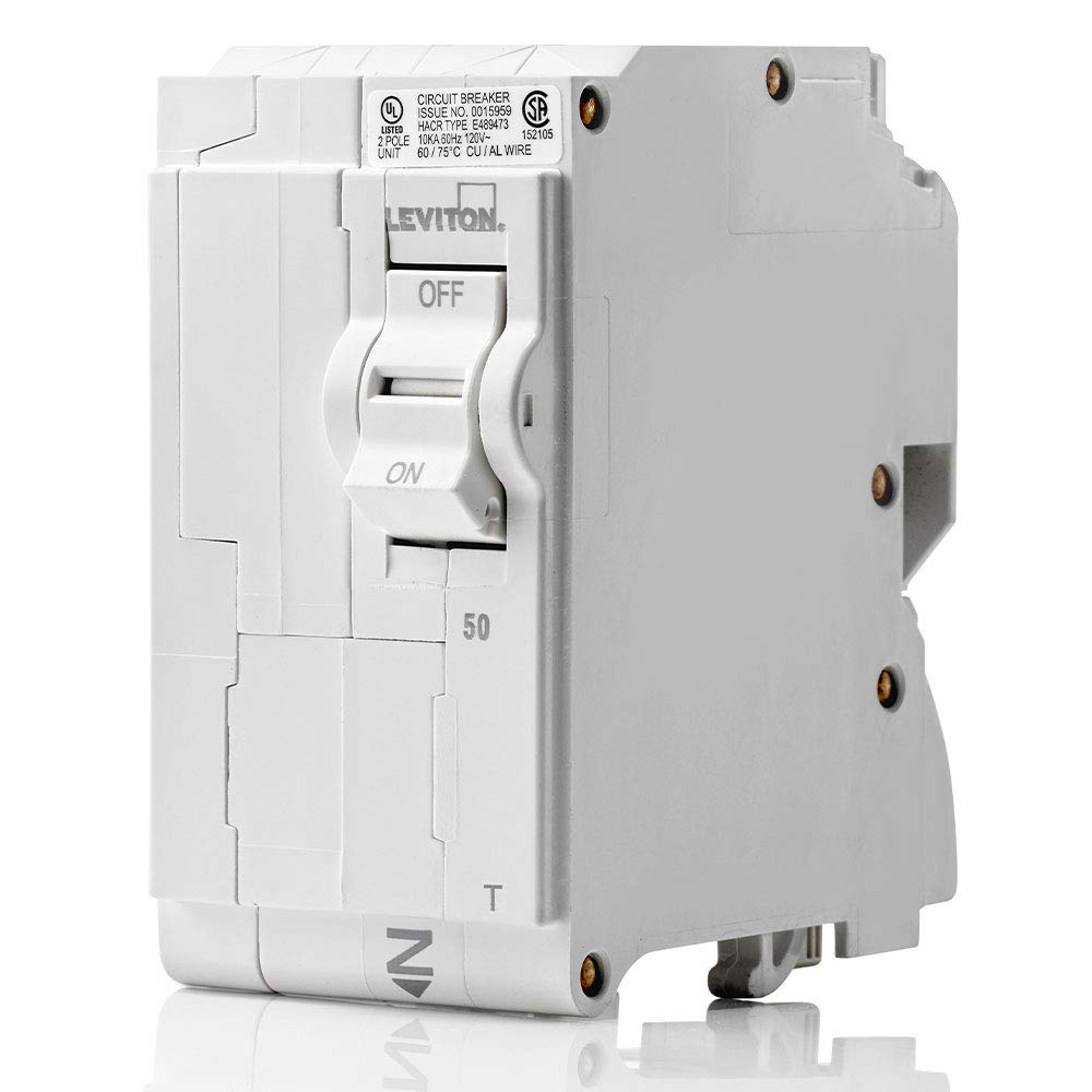Leviton, LB250-T, 50A Double-Pole Plug-On Circuit Breaker