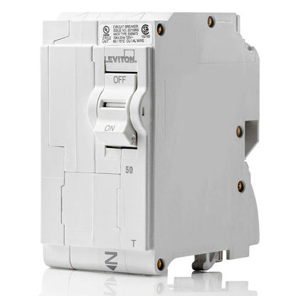 Leviton, LB250-T, 50A Double-Pole Plug-On Circuit Breaker