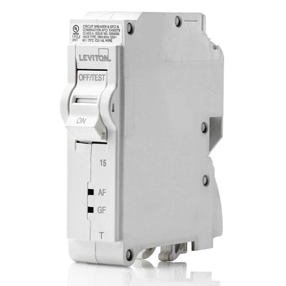 Leviton, LB115-DFT, 15A Single-Pole Plug-On AFCI/GFCI