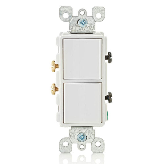 Leviton 5634-W, White 15 Amp, Decora Single-Pole