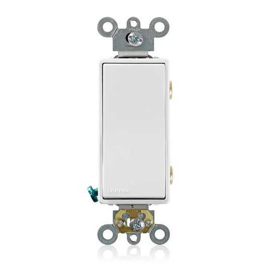 Leviton, 5622-2W, 20 Amp, 120/277 Volt, Double-Pole AC Quiet Switch,