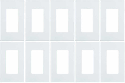 Leviton 80301-SW 1-Gang Decora Plus Wallplate (10 Pack)