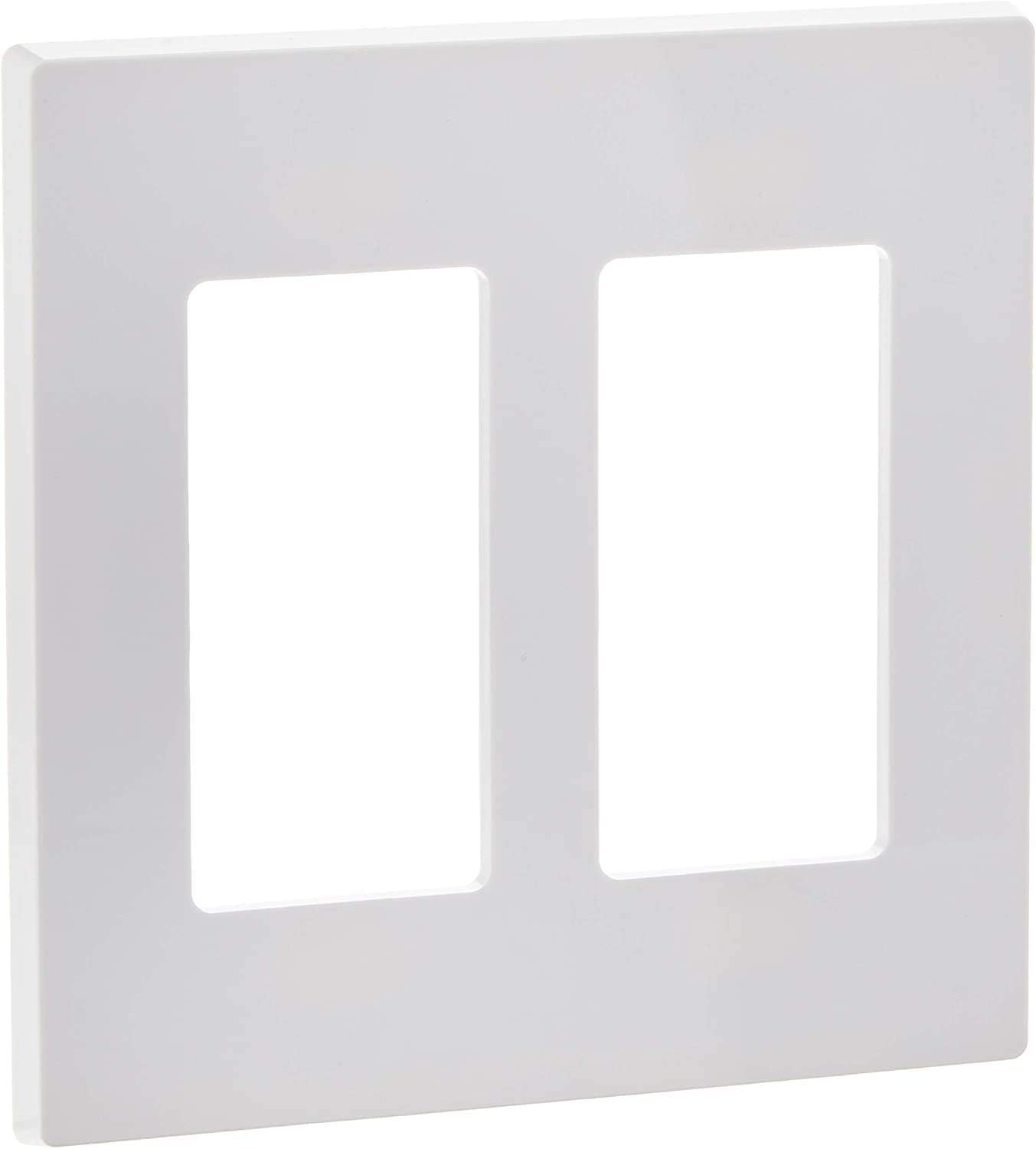 Leviton 80309-SW Double-Gang Decora Wallplate (20-Pack)