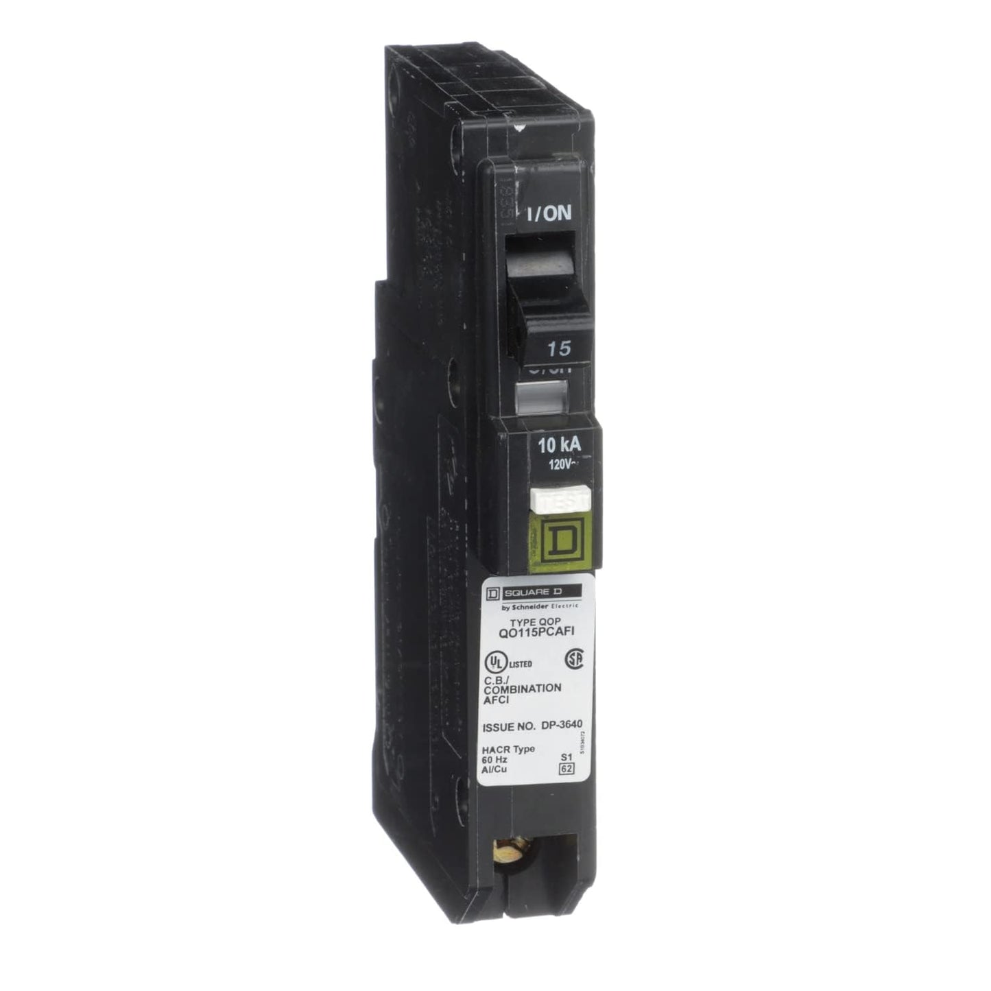 Square D QO QO115PCAFI 15A Single-Pole 120V AFCI Circuit Breaker