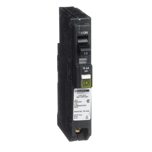 Square D QO QO115PCAFI 15A Single-Pole 120V AFCI Circuit Breaker