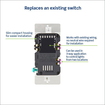 Leviton Decora Slide Dimmer Switch DSL06-1LZ