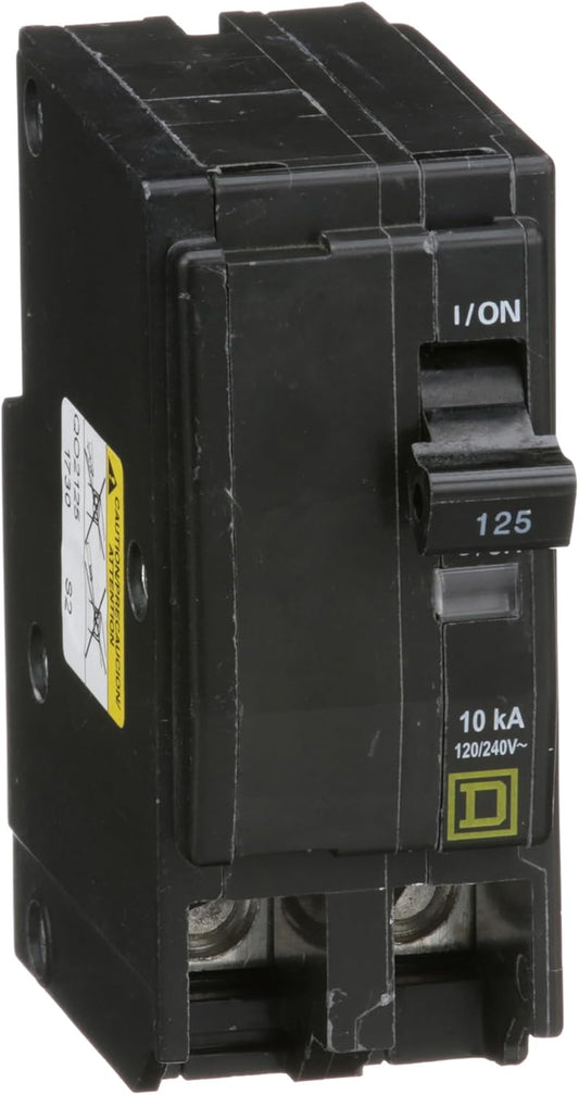 Square D QO QO2125 125A Double-Pole 120/240V Circuit Breaker