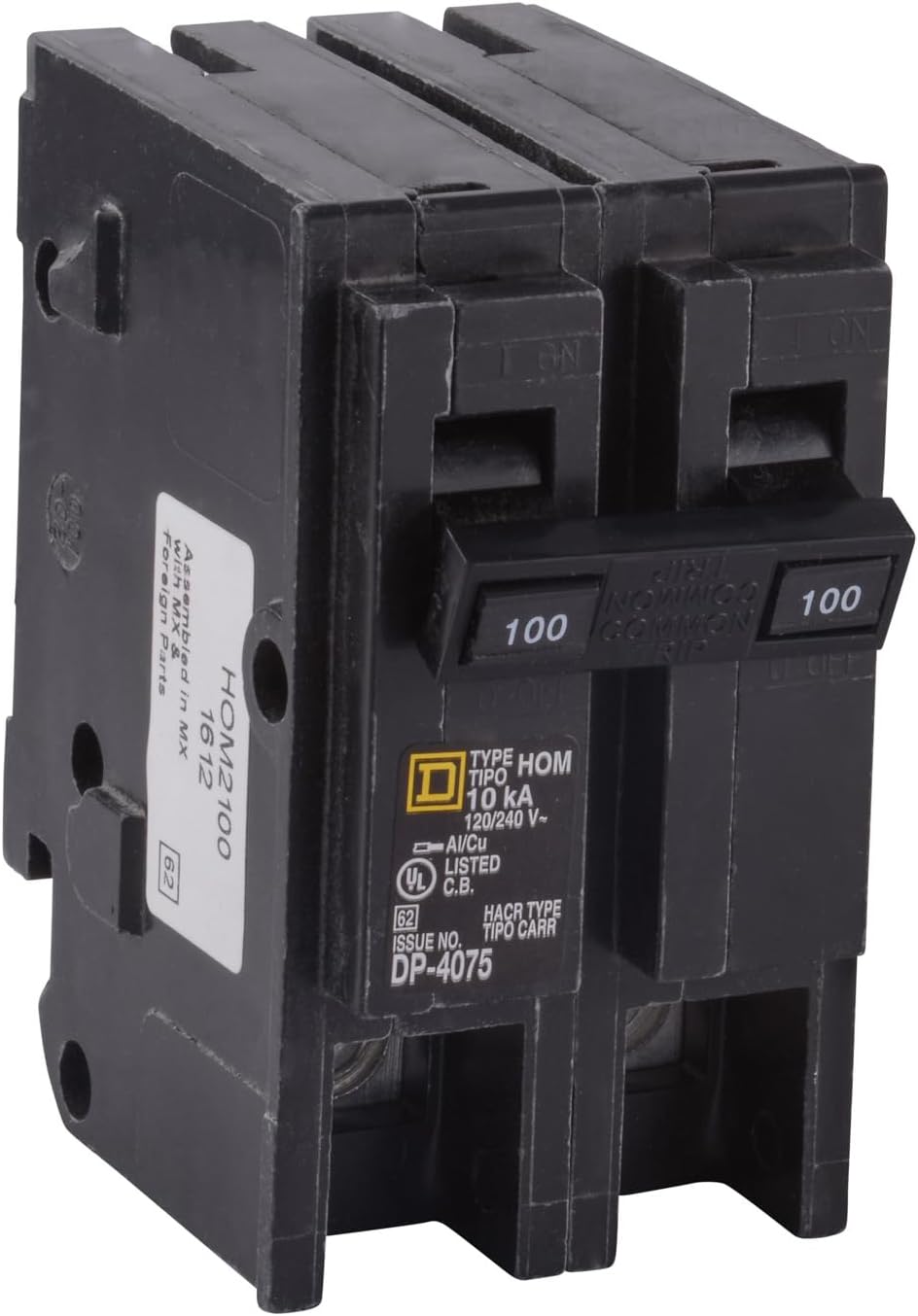 Square D Homeline HOM2100 100A Double-Pole 120/240V Circuit Breaker