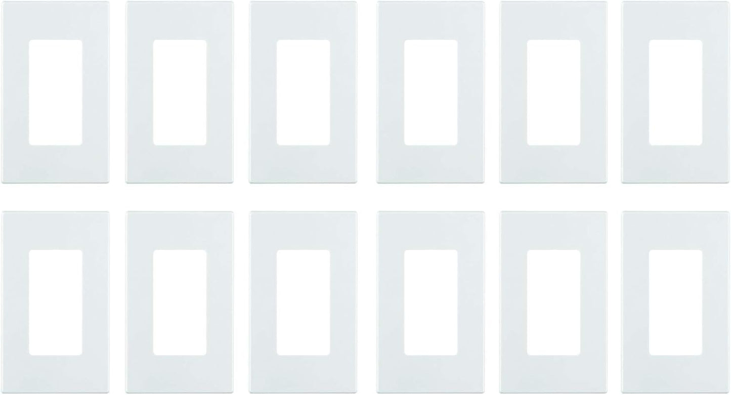 Leviton 80301-SW, 1-Wallplate Screwless Snap-On Mount, White (100 Pack)