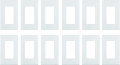 Leviton 80301-SW, 1-Wallplate Screwless Snap-On Mount, White (100 Pack)