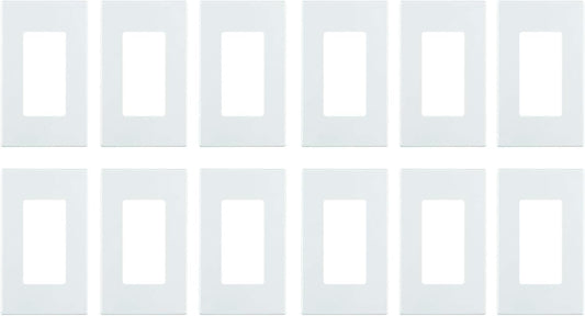 Leviton 80301-SW, 1-Wallplate Screwless Snap-On Mount, White (100 Pack)
